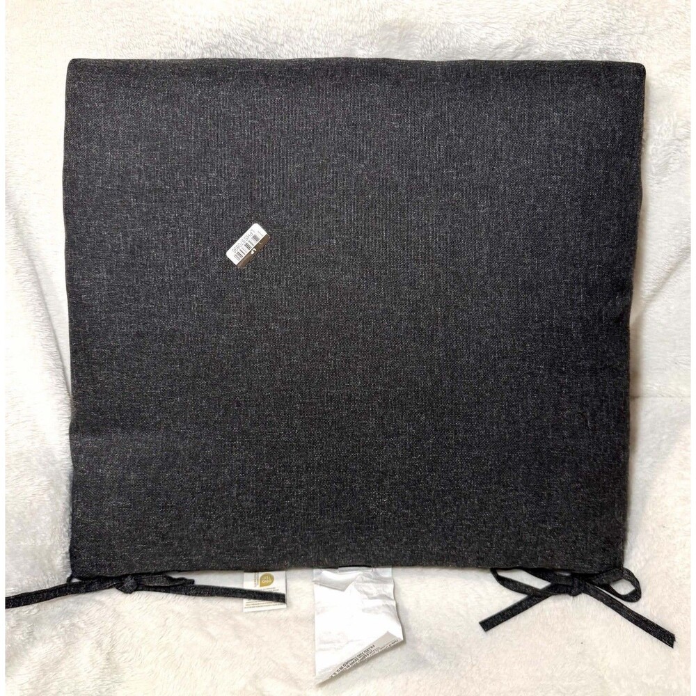Threshold 18x20 Solid Woven Outdoor Chair Seat Cushion Black Patio - Picture 5 of 5